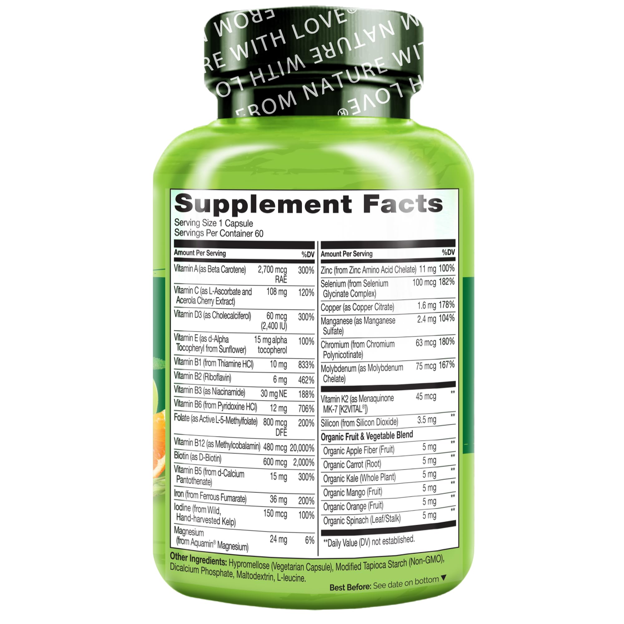 NATURELO Bariatric Multivitamins with fresh fruits