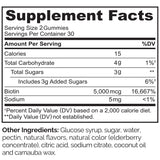 NATURELO Biotin Gummies 5000 MCG strawberry flavour side view