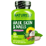 NATURELO Biotin Hair, Skin & Nails Vitamins 80g front view