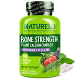 NATURELO Bone Strength Calcium Magnesium Zinc D3 Supplement front view