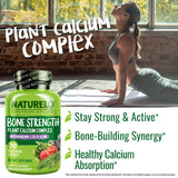 NATURELO Bone Strength supplement bottle with label