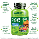 NATURELO Brain Blend Memory Supplement side view