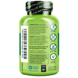 NATURELO Calcium Magnesium Zinc D3 Supplement with a green plant background