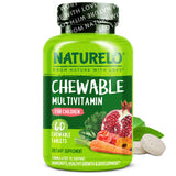 NATURELO Children's Multivitamin Chewables front view with mixed berry flavour