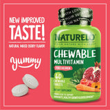 NATURELO Children's Multivitamin Chewables packaging side view