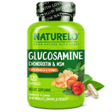 NATURELO Chondroitin Glucosamine MSM supplement bottle front view
