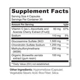 NATURELO Chondroitin Glucosamine MSM supplement bottle with label