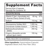 NATURELO Chondroitin Glucosamine MSM supplement bottle with measuring spoon