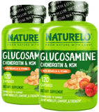 NATURELO Chondroitin Glucosamine MSM supplement front view