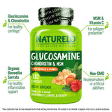NATURELO Chondroitin Glucosamine MSM supplement side view