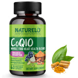NATURELO CoQ10 Supplement 50g front view with packaging