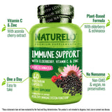 NATURELO Elderberry Supplement 350mg bottle with label