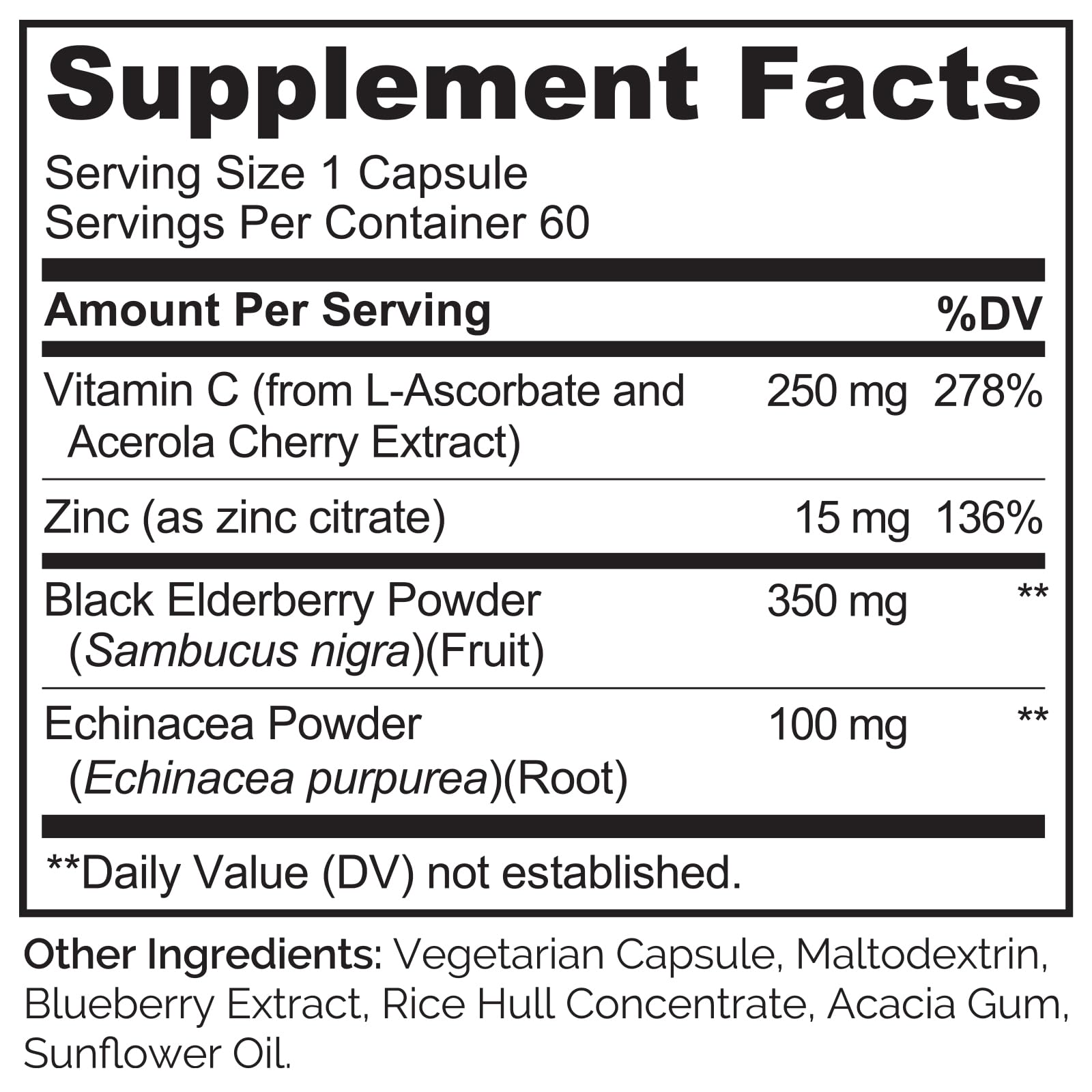 NATURELO Elderberry Supplement 350mg capsule