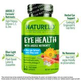 NATURELO Lutein Eye Support Supplement 90 Capsules side view