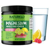 NATURELO Magnesium Citrate Powder 350mg Raspberry Lemonade front view