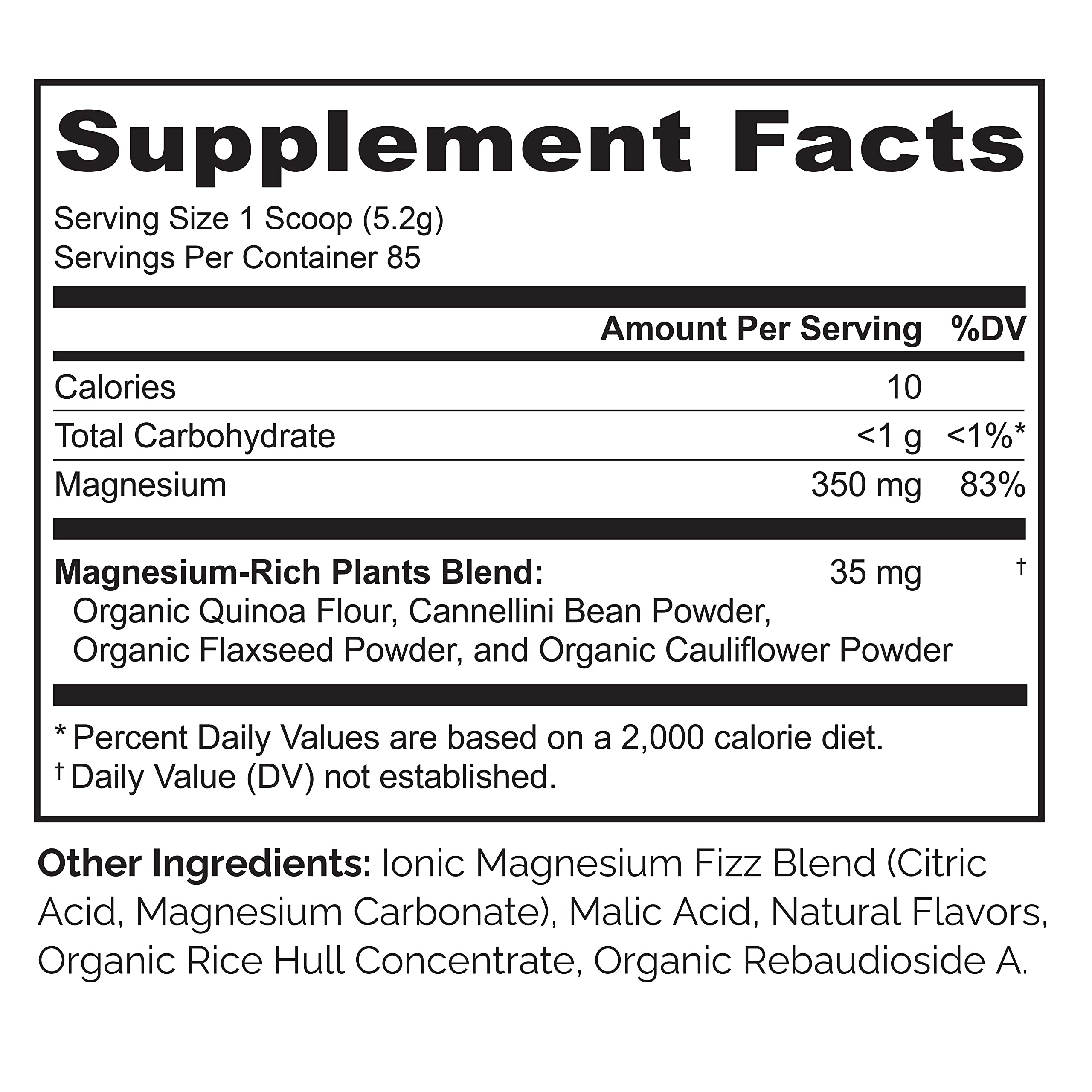 NATURELO Magnesium Citrate Powder 540g with scoop