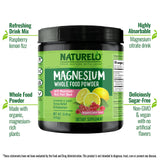 NATURELO Magnesium Citrate Powder packaging with nutritional information