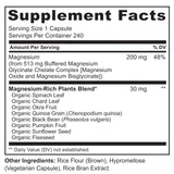 NATURELO Magnesium Glycinate Chelate 200mg capsules on a wooden surface