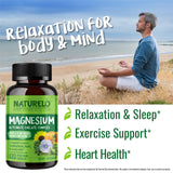 NATURELO Magnesium Glycinate Chelate 200mg supplement label close-up