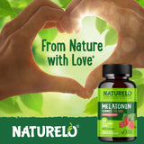NATURELO Melatonin Sleep Gummies for Kids on a wooden table