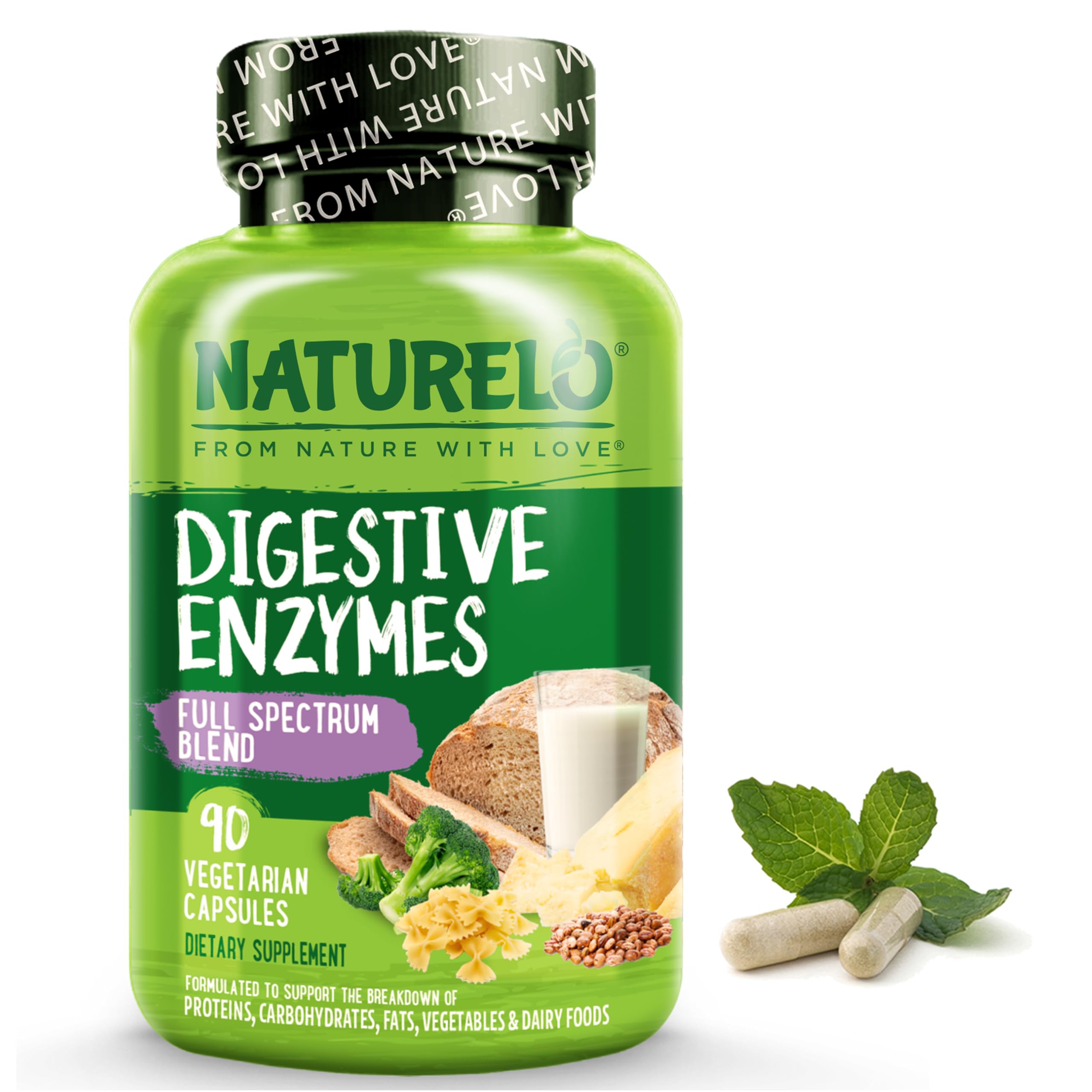 NATURELO Multi-Enzymes 100g front view with label