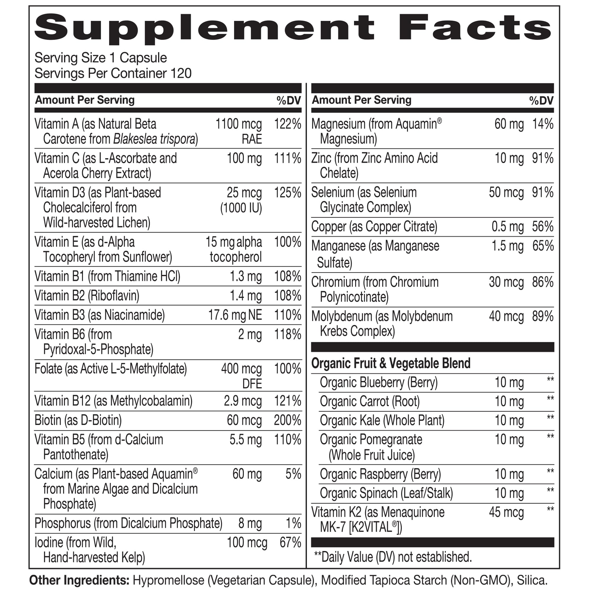 NATURELO Multivitamins for Men bottle with organic fruits background