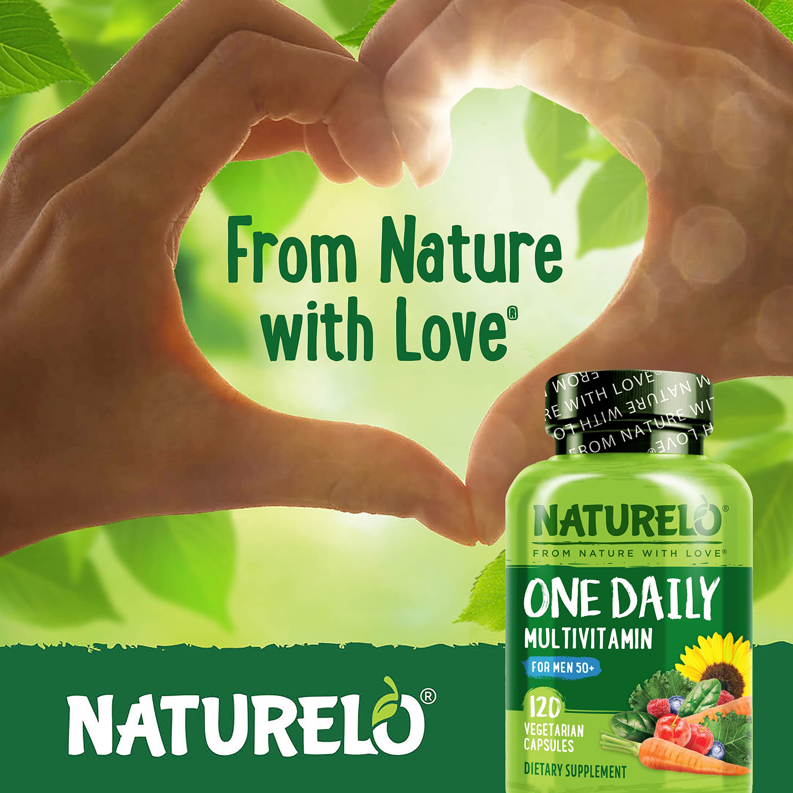 NATURELO Multivitamins for Men with measuring spoon