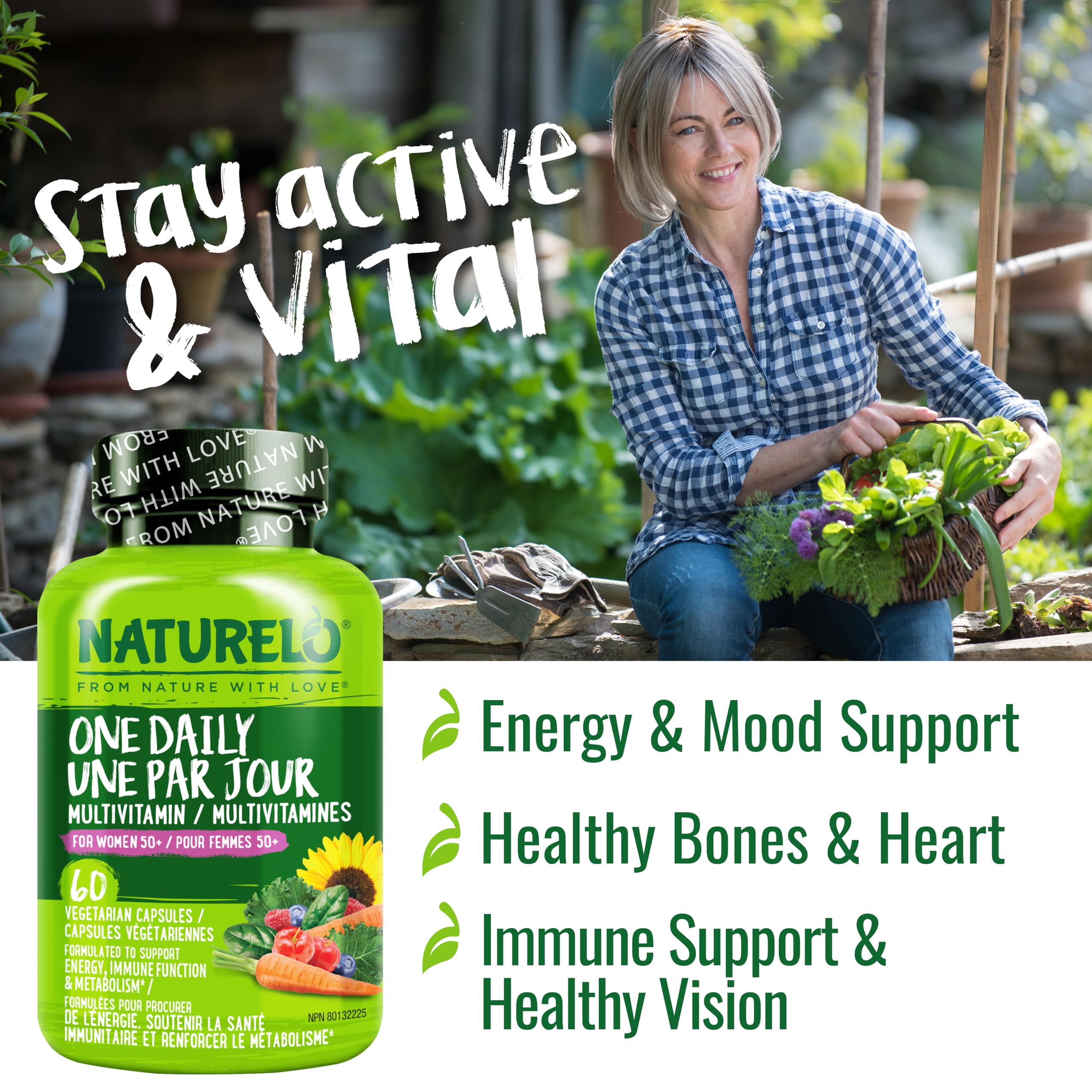 NATURELO Multivitamins for Women with fruits and vegetables
