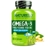 NATURELO Omega-3 Fish Oil Supplements 1100mg front view