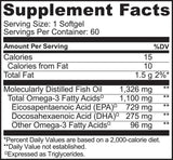 NATURELO Omega-3 Fish Oil Supplements displayed with fresh lemons