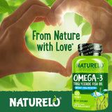 NATURELO Omega-3 Fish Oil Supplements with lemon slice