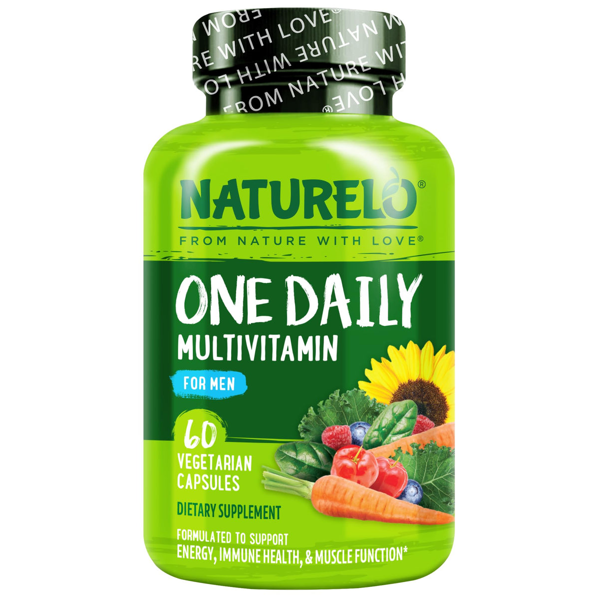 NATURELO One Daily Multivitamin for Men front view with label