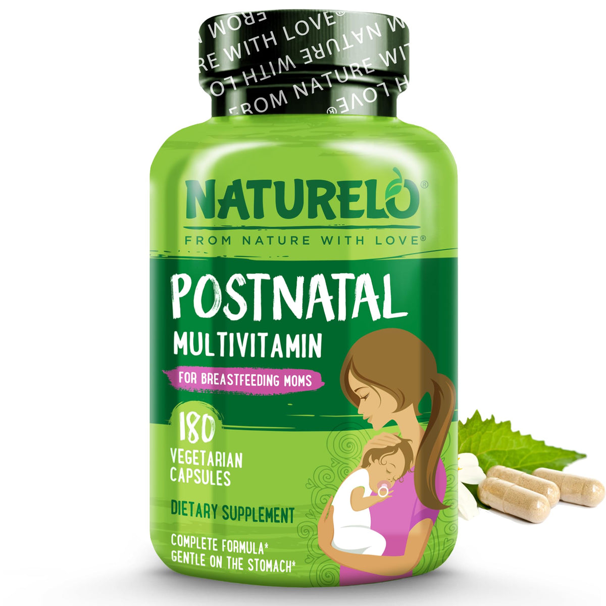 NATURELO Postnatal Multivitamins 216g front view