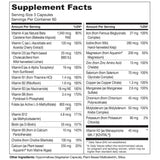 NATURELO Prenatal Vitamins 216g back view