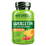 NATURELO Quercetin with Vitamin C & Bioflavonoids front view