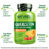 NATURELO Quercetin with Vitamin C & Bioflavonoids packaging