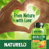 NATURELO Quercetin with Vitamin C & Bioflavonoids with a measuring spoon