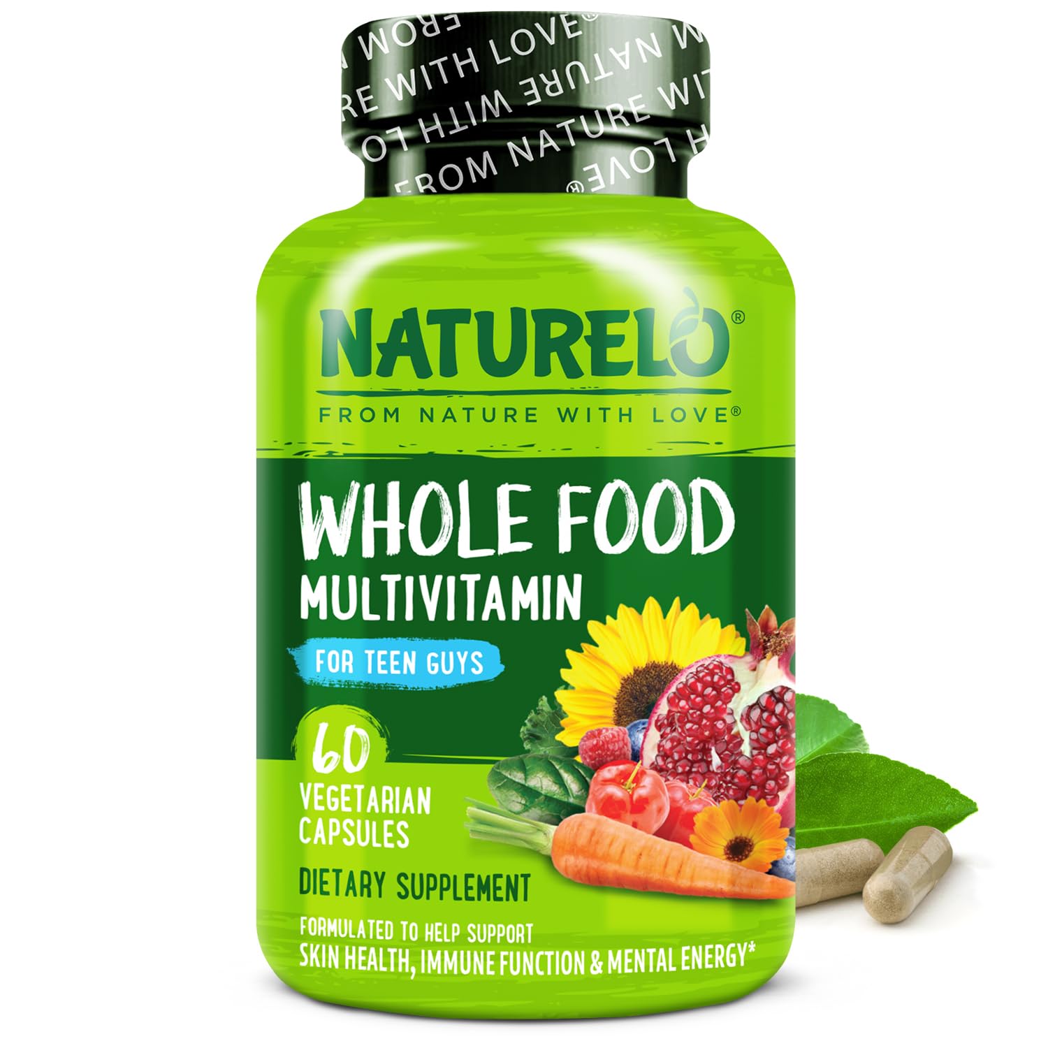 NATURELO Teen Multivitamin for Boys 12-18 front view
