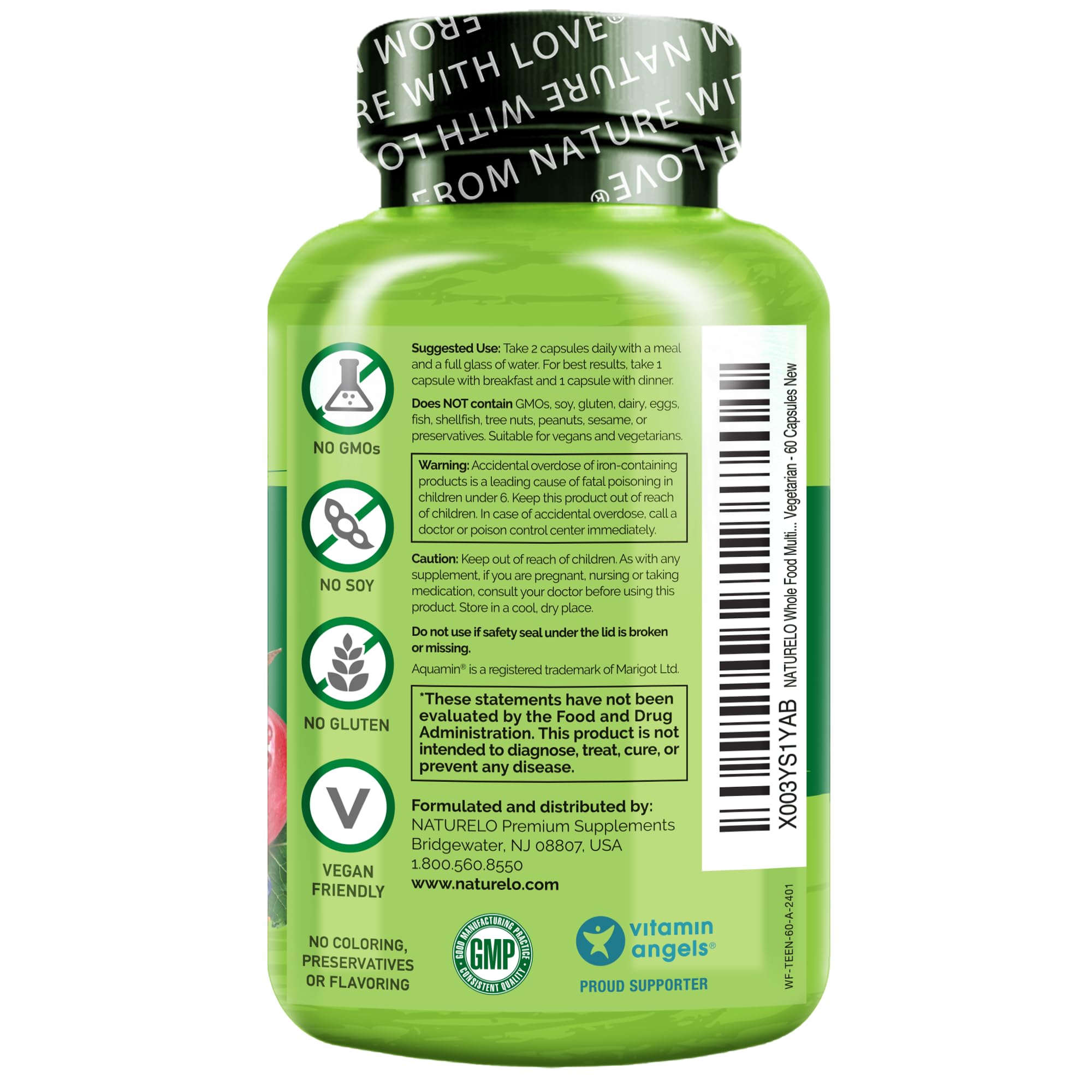 NATURELO Teen Multivitamin with a measuring spoon