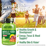 NATURELO Teen Multivitamins back view packaging