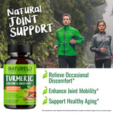 NATURELO Turmeric Supplement capsules close-up