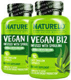 NATURELO Vegan B12 Supplement 1000 mcg front view