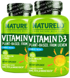NATURELO Vegan Vitamin D3 200g front view with label