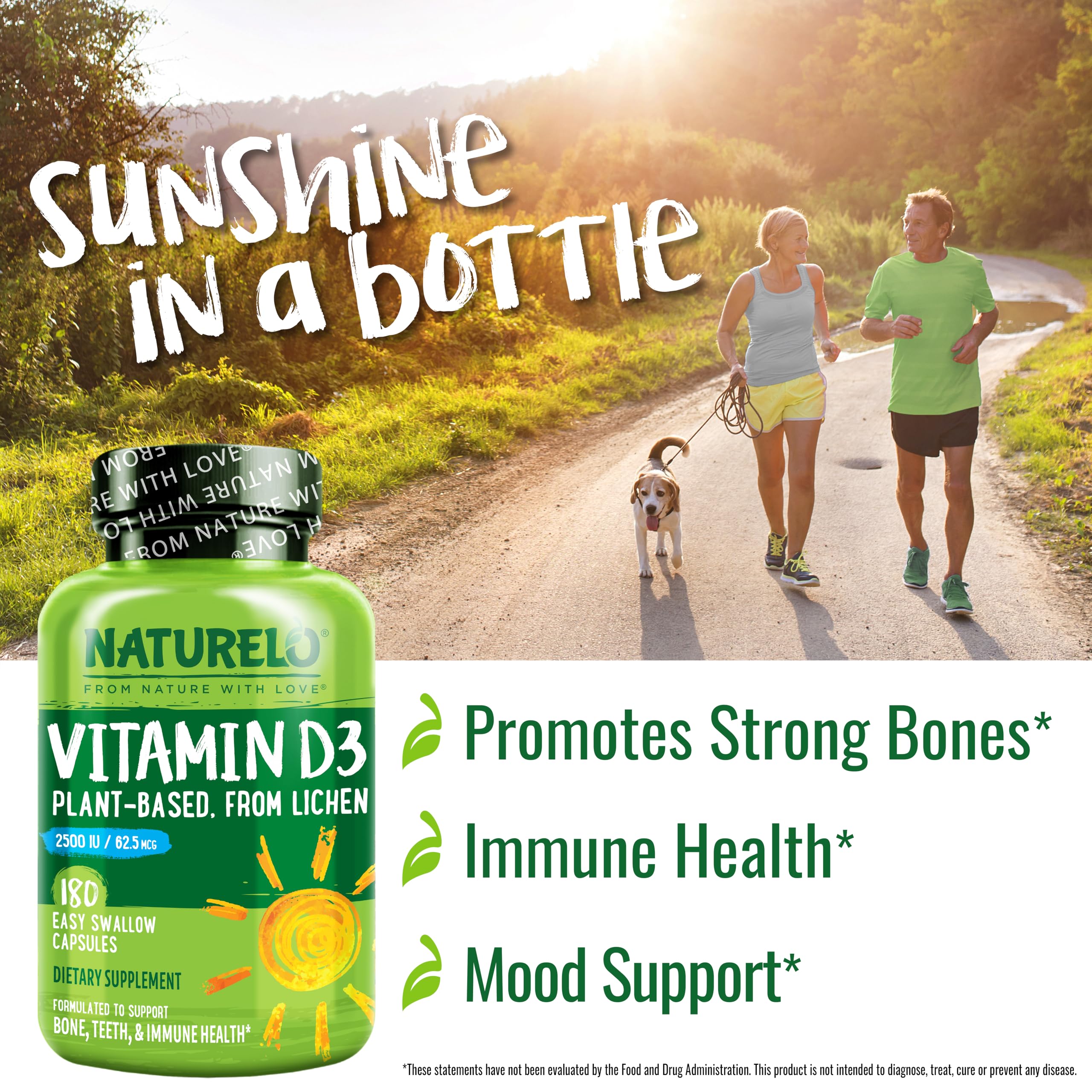 NATURELO Vegan Vitamin D3 200g in a lifestyle setting