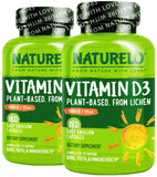 NATURELO Vegan Vitamin D3 5000 IU front view of packaging