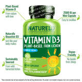 NATURELO Vegan Vitamin D3 68g side view