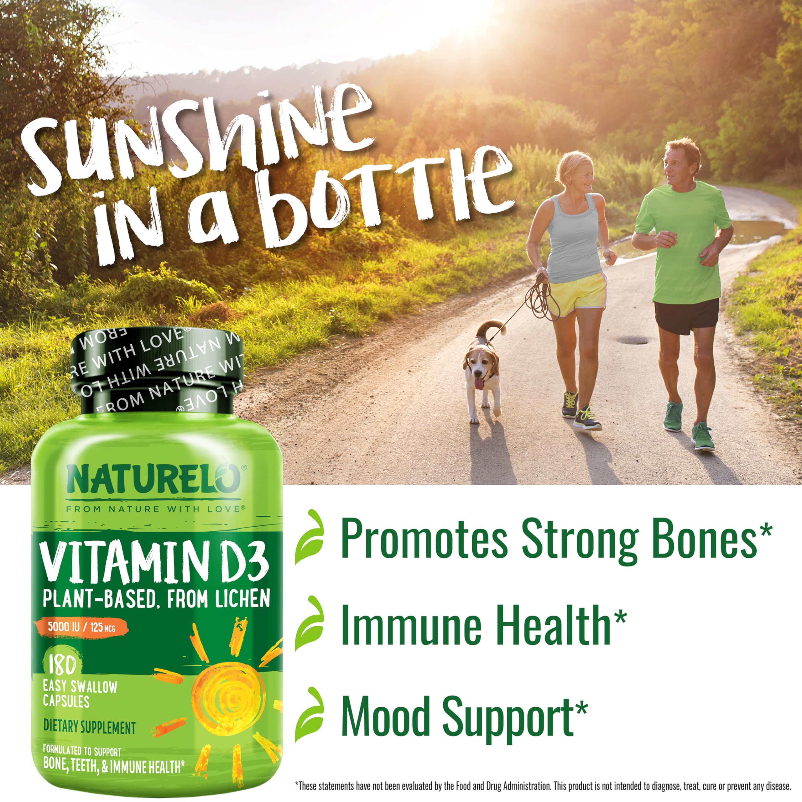 NATURELO Vegan Vitamin D3 supplement ingredients list
