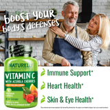 NATURELO Vitamin C Supplement 108g opened with capsules