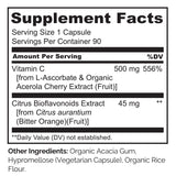 NATURELO Vitamin C Supplement 108g side view