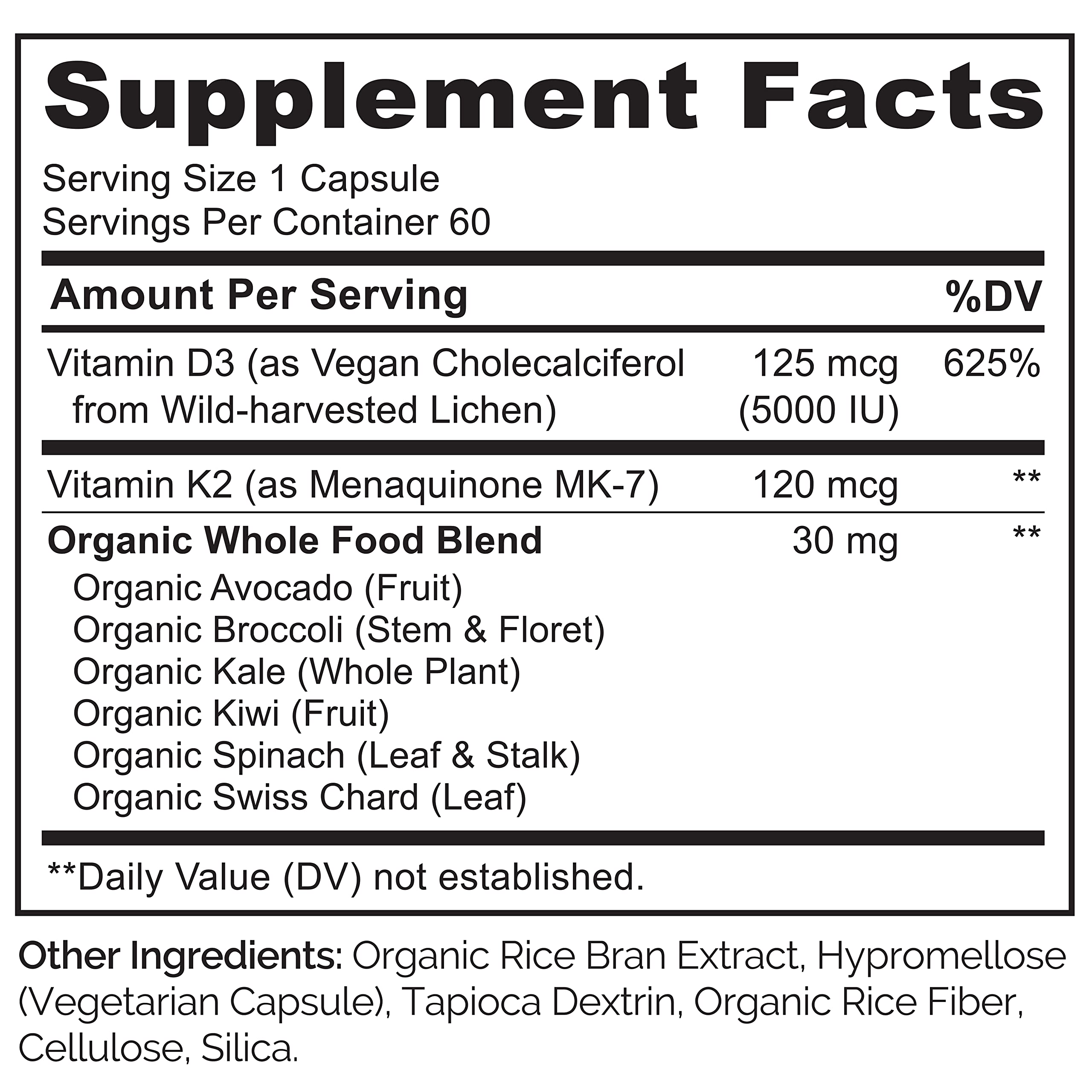NATURELO Vitamin D3 & K2 capsules packaging